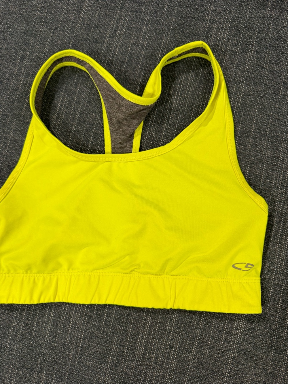 Champion Neon Yellow Racerback Sports Bra